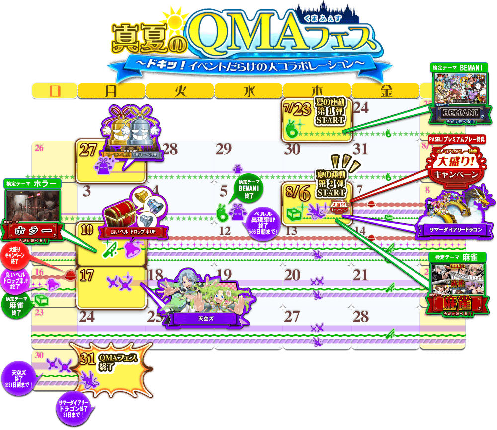 QMAフェス2015 カレンダー