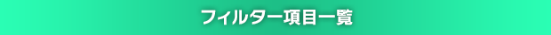 フィルター項目一覧