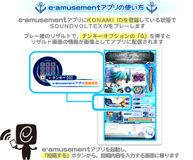 eAMUSEMENTアプリ使い方