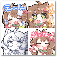 班田みみこの感情(^ΦωΦ^)大爆発スタンプ